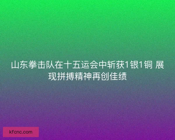 山东拳击队在十五运会中斩获1银1铜 展现拼搏精神再创佳绩 山东拳击队在十五运会中斩获1银1铜 展现拼搏精神再创佳绩